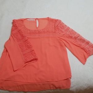 Coral two layered top